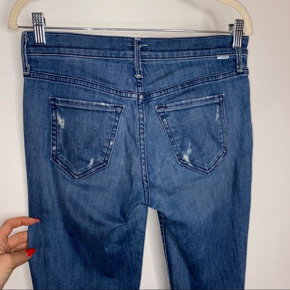 MOTHER The Dropout Distressed Jean in Graffiti Girl - Picture 6 of 11